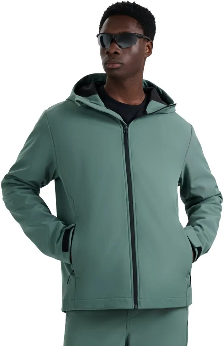 4F Jas Heren softshell Donkergroen
