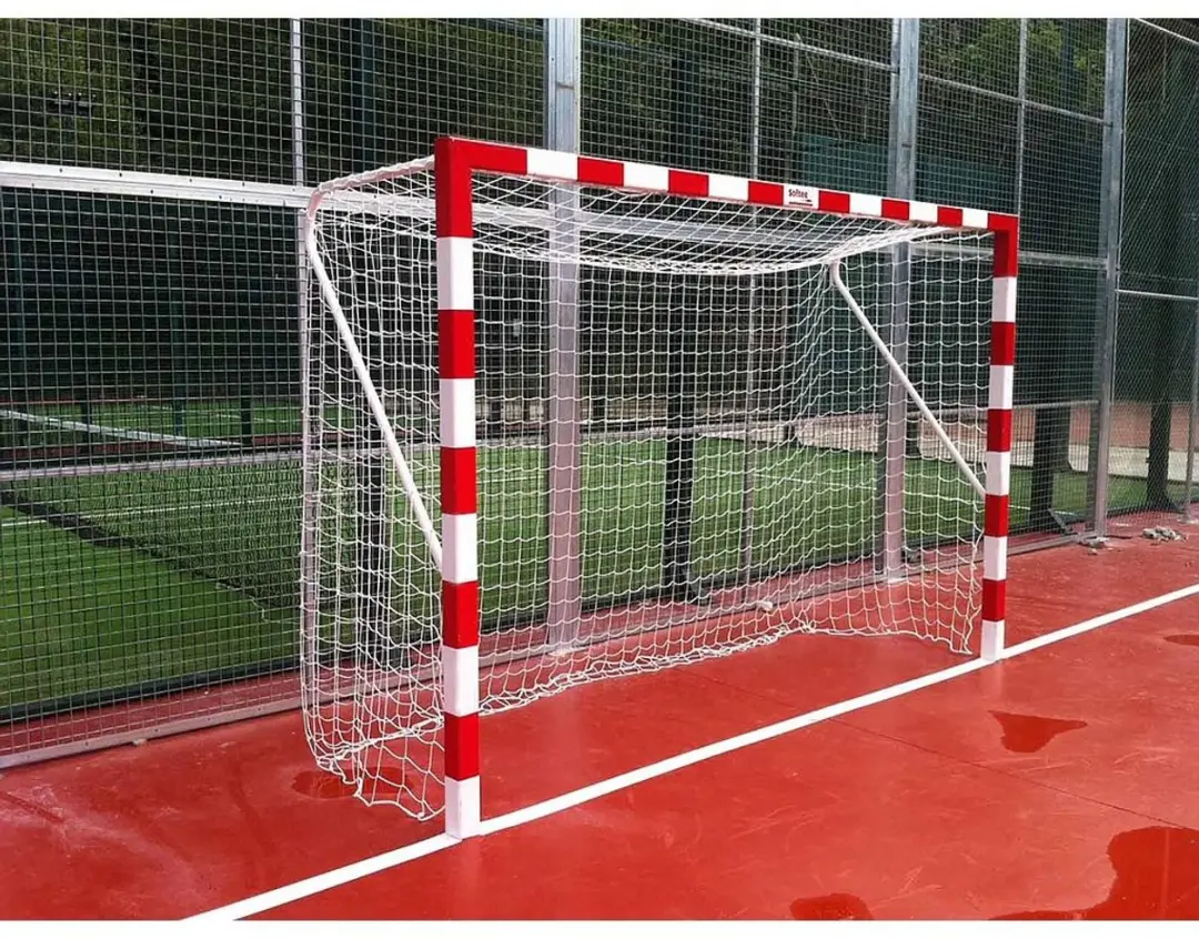 Set Aluminium Handbal-zaalvoetbaldoelen Vast 80x80 Mm
