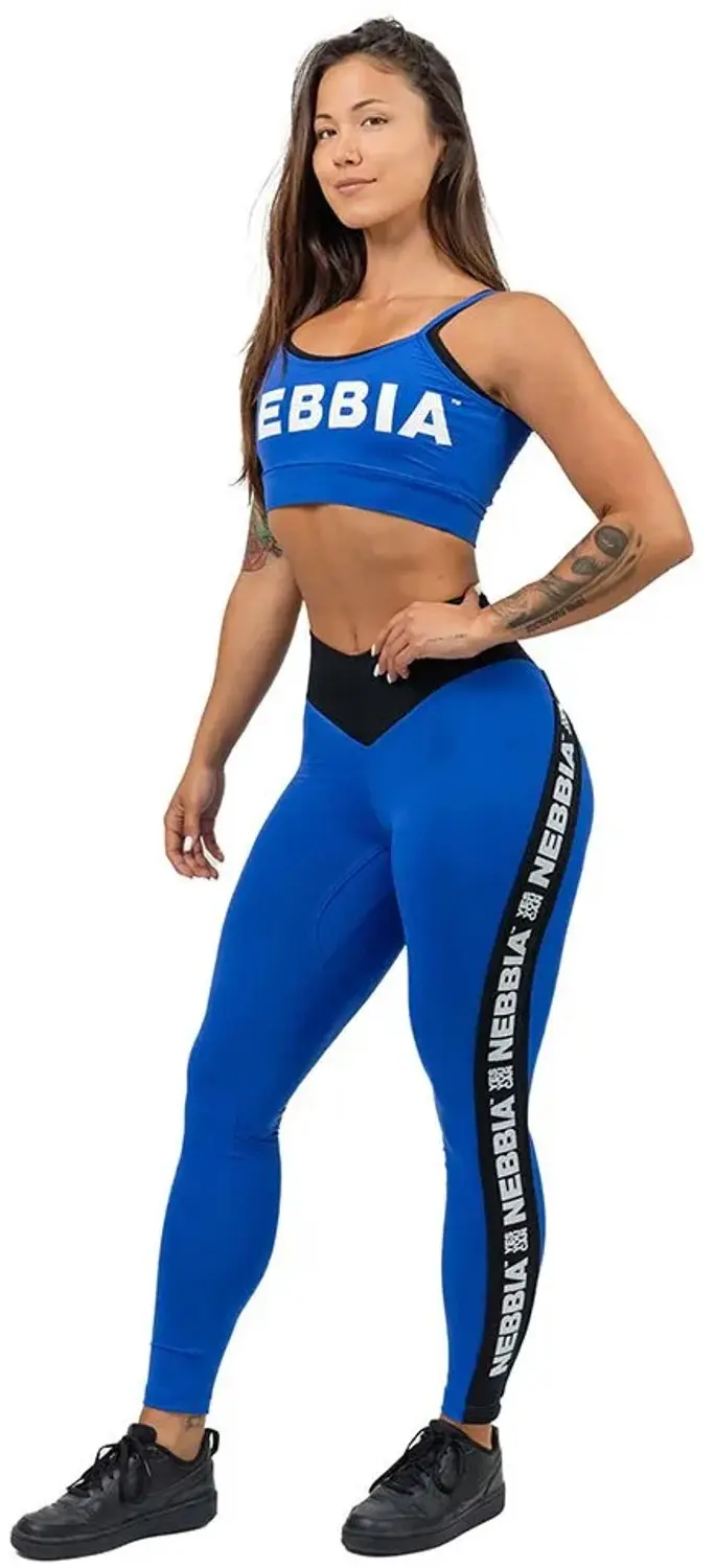 Nebbia Side Stripe Iconic Leggings Met Hoge Taille Blauw M Vrouw