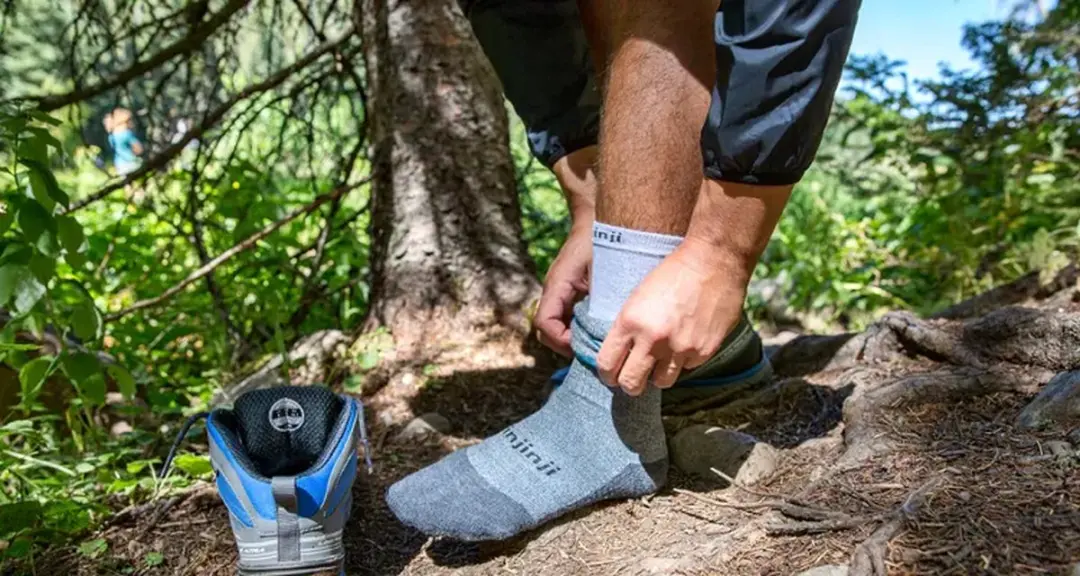 Injinji Liner+Hiker Crew Teensokken Wol - Charcoal - S/M - afbeelding 2 van 3