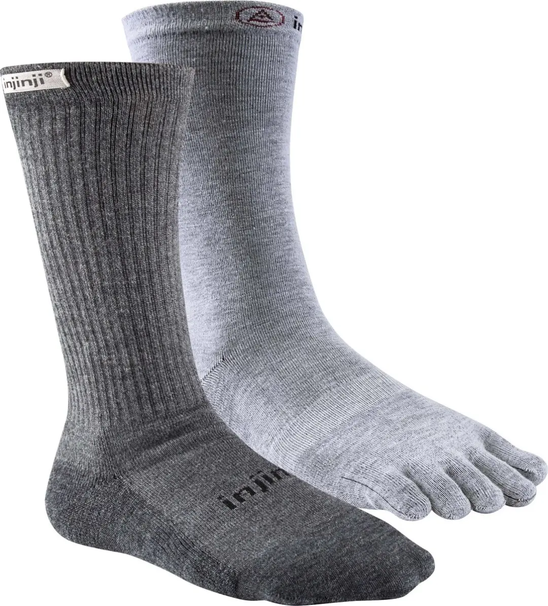 Injinji Teensokken Liner+Hiker Crew Wool Unisex IS333378 charcoal S-M=37-44