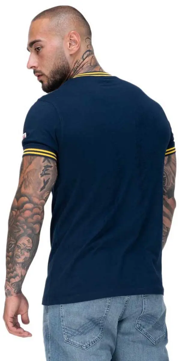 Lonsdale Lees T-shirt - Dark Navy/Yellow - XL - afbeelding 2 van 6