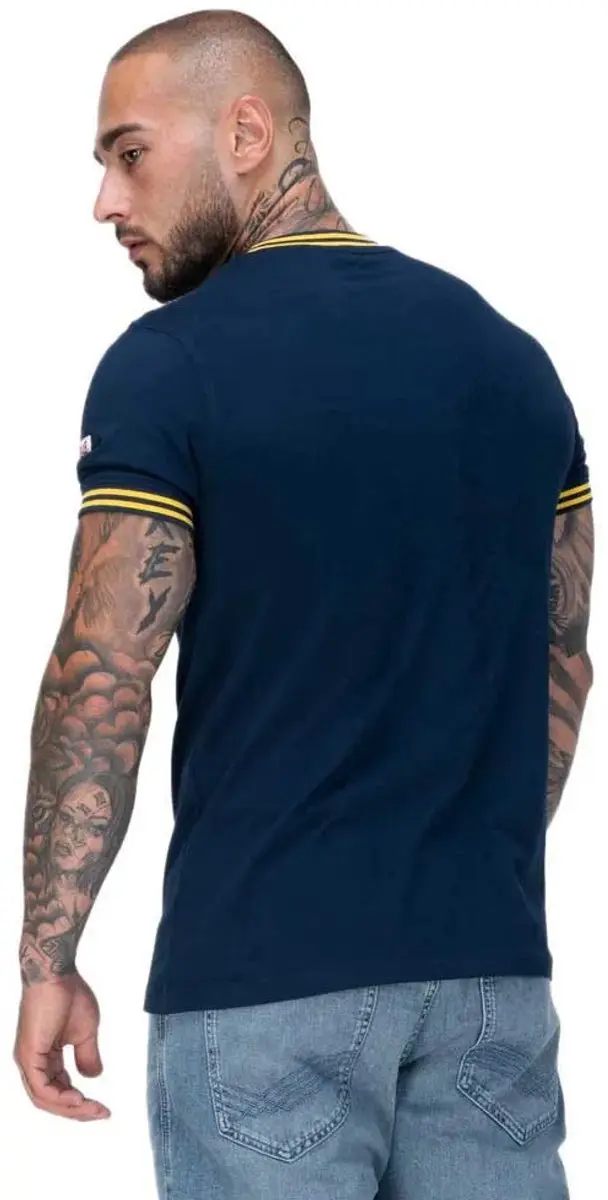 Lonsdale Lees T-shirt - Dark Navy/Yellow - XL - afbeelding 3 van 6