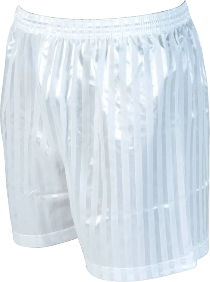 Precisie Gestreepte Continental Voetbalshort Junior Wit