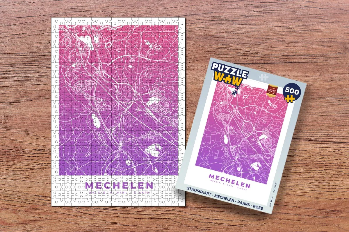 PuzzleWow Mechelen Legpuzzel 500 Stuks - Multicolor