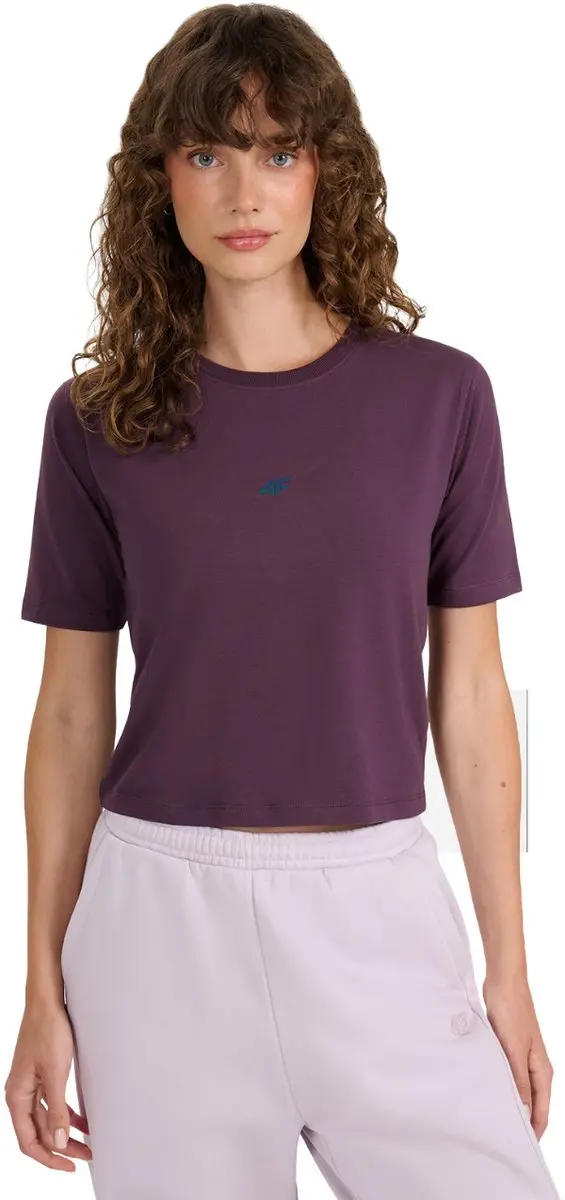 4F T-shirt Dames Donkerpaars