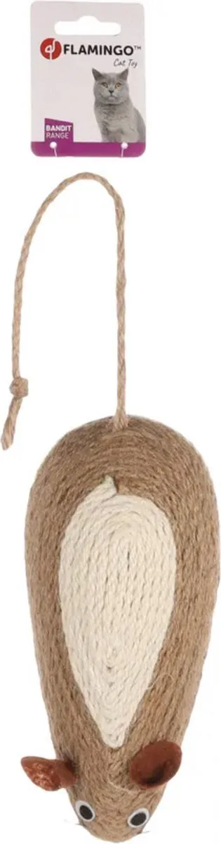 Flamingo Muis Minous Kattenspeelgoed 23x10.5cm Bruin