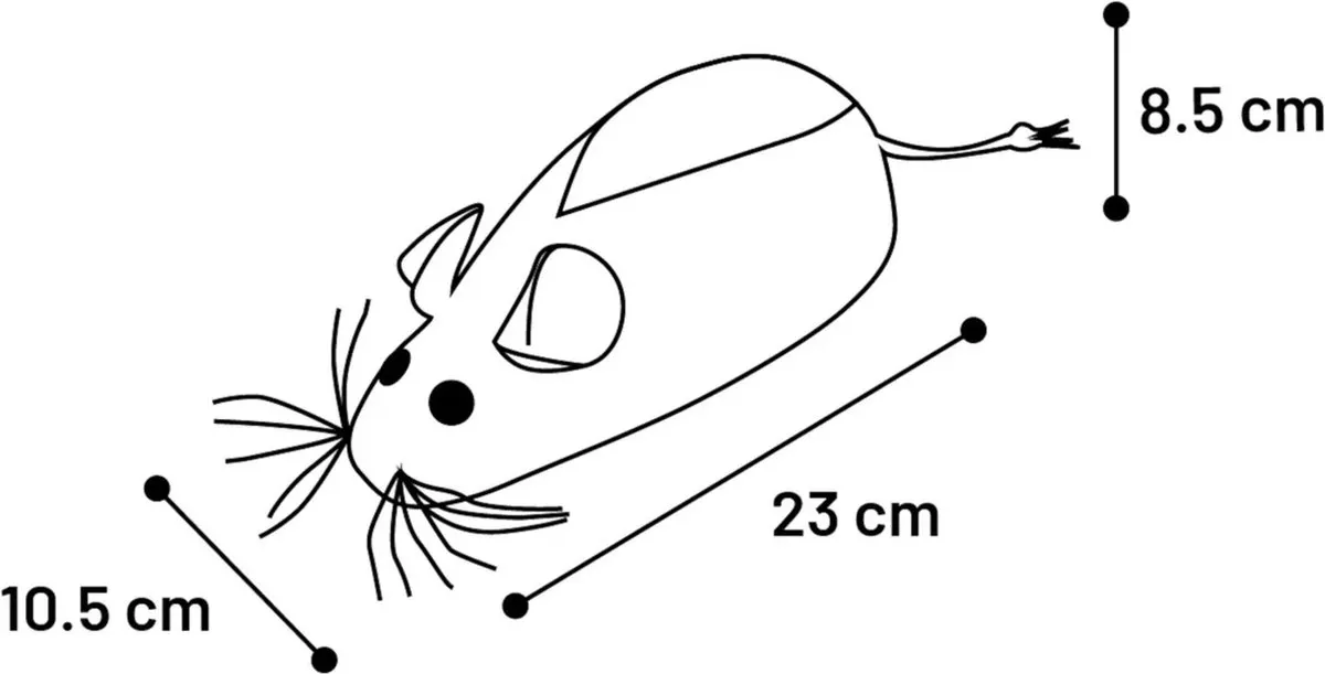 Flamingo Muis Minous Kattenspeelgoed 23x10.5cm Bruin
