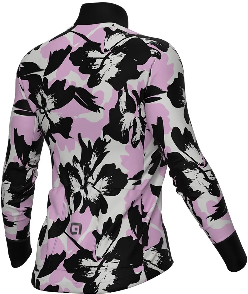 Alé PR-E Flower Dames Fietstrui Lange Mouw - Roze - afbeelding 2 van 6