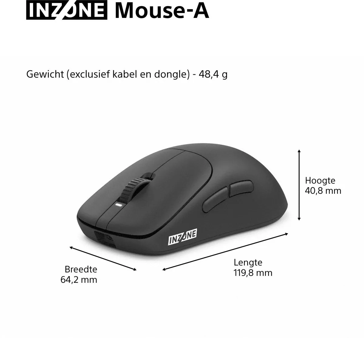 Sony INZONE Mouse-A – Draadloze Gaming Muis