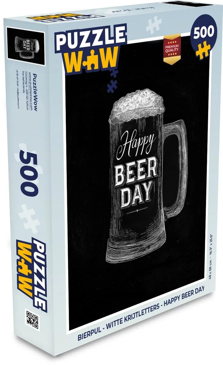 PuzzleWow Bierpul Legpuzzel 500 Stuks