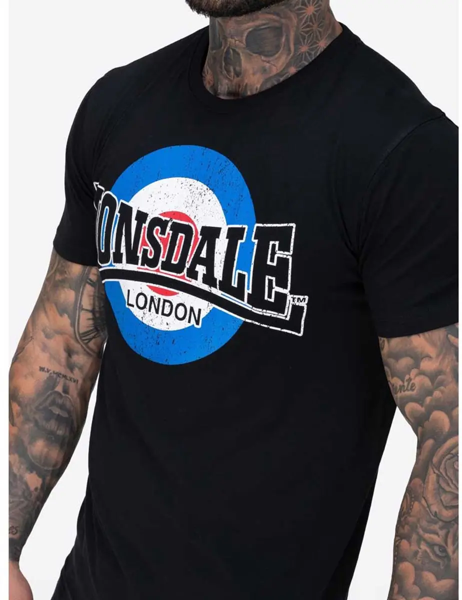 Lonsdale Huyton T-shirt - Zwart - 2XL - afbeelding 3 van 4