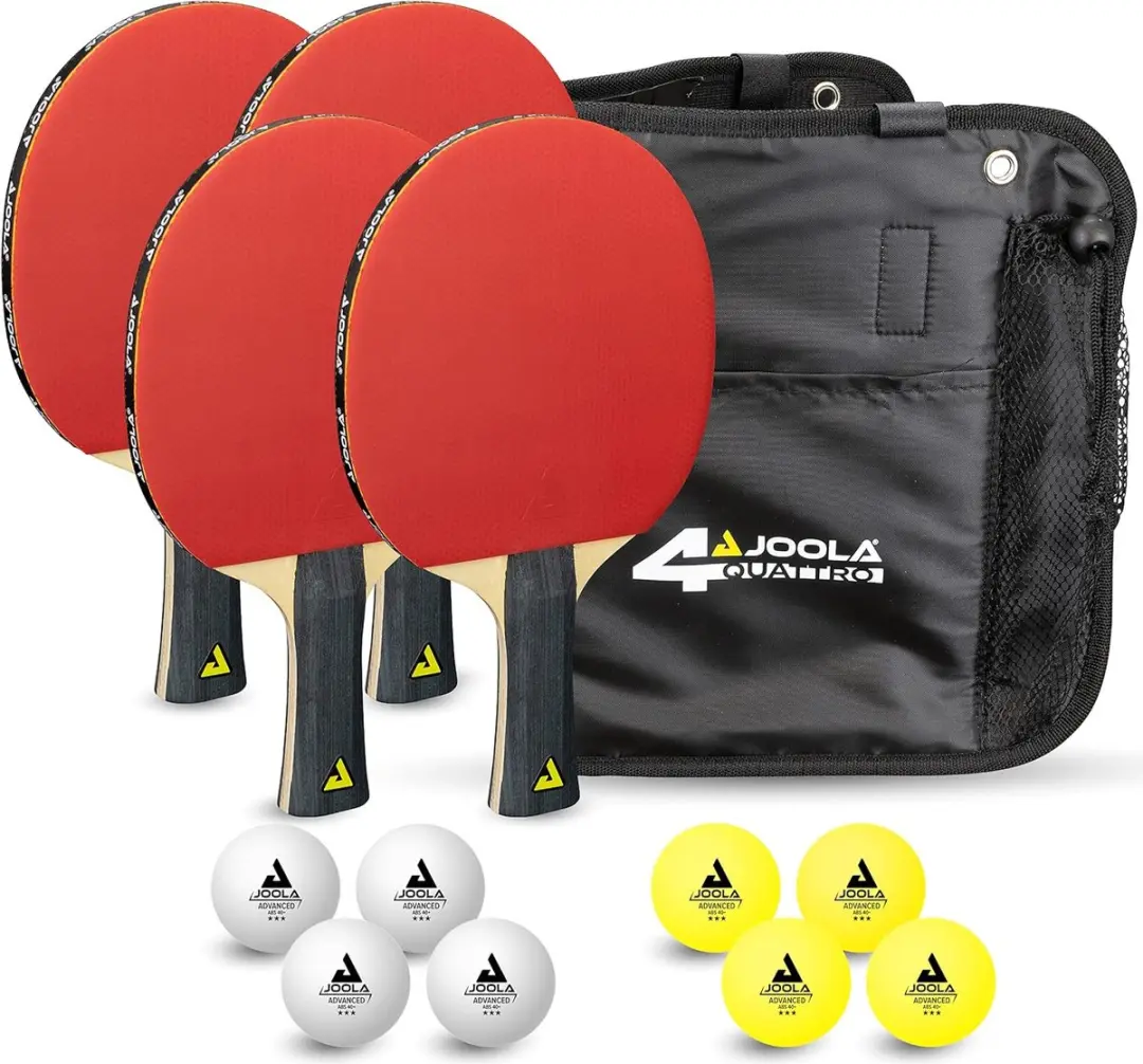 Tafeltennisset Family, tafeltennisset met 4 tafeltennisbatjes, tafeltennisballen