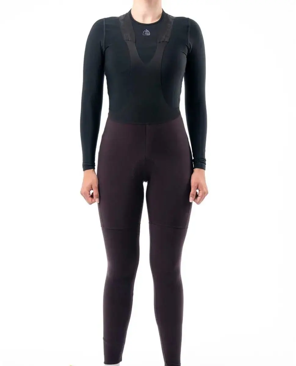 Etxeondo Koma Thermo Lange Fietsbroek Dames - Aubergine - afbeelding 3 van 6
