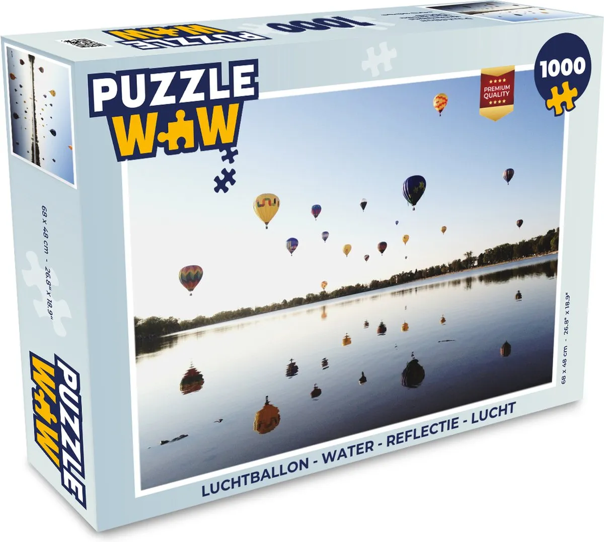 PuzzleWow Luchtballon Reflectie Legpuzzel 1000 Stuks