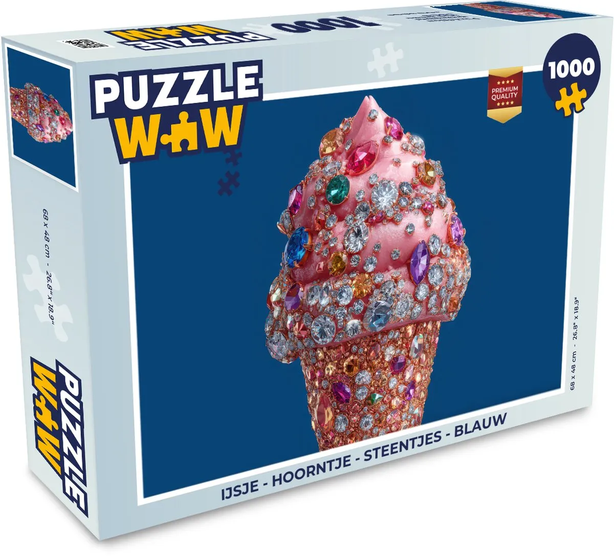 PuzzleWow IJsje Hoorntje Steentjes Legpuzzel 1000 Stuks