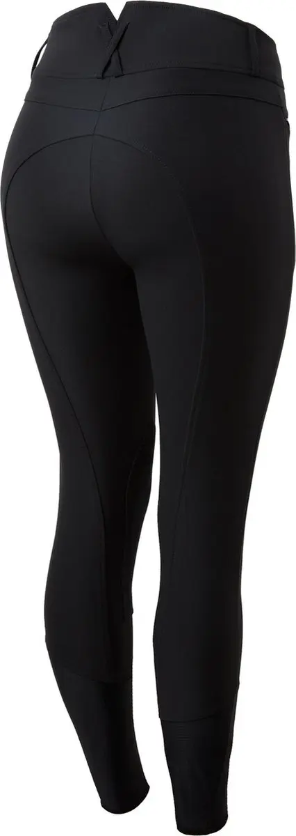 Horze Angelina Lichtgewicht Stretch Leren Kniestuk Rijbroek, dames, Black, 34