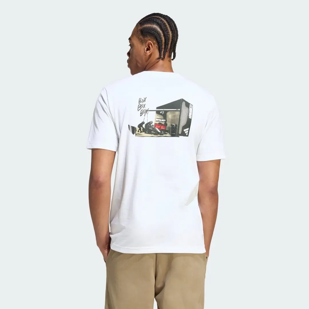 adidas Motorsport Box 3 Graphic T-Shirt - Heren - Wit - afbeelding 6 van 6