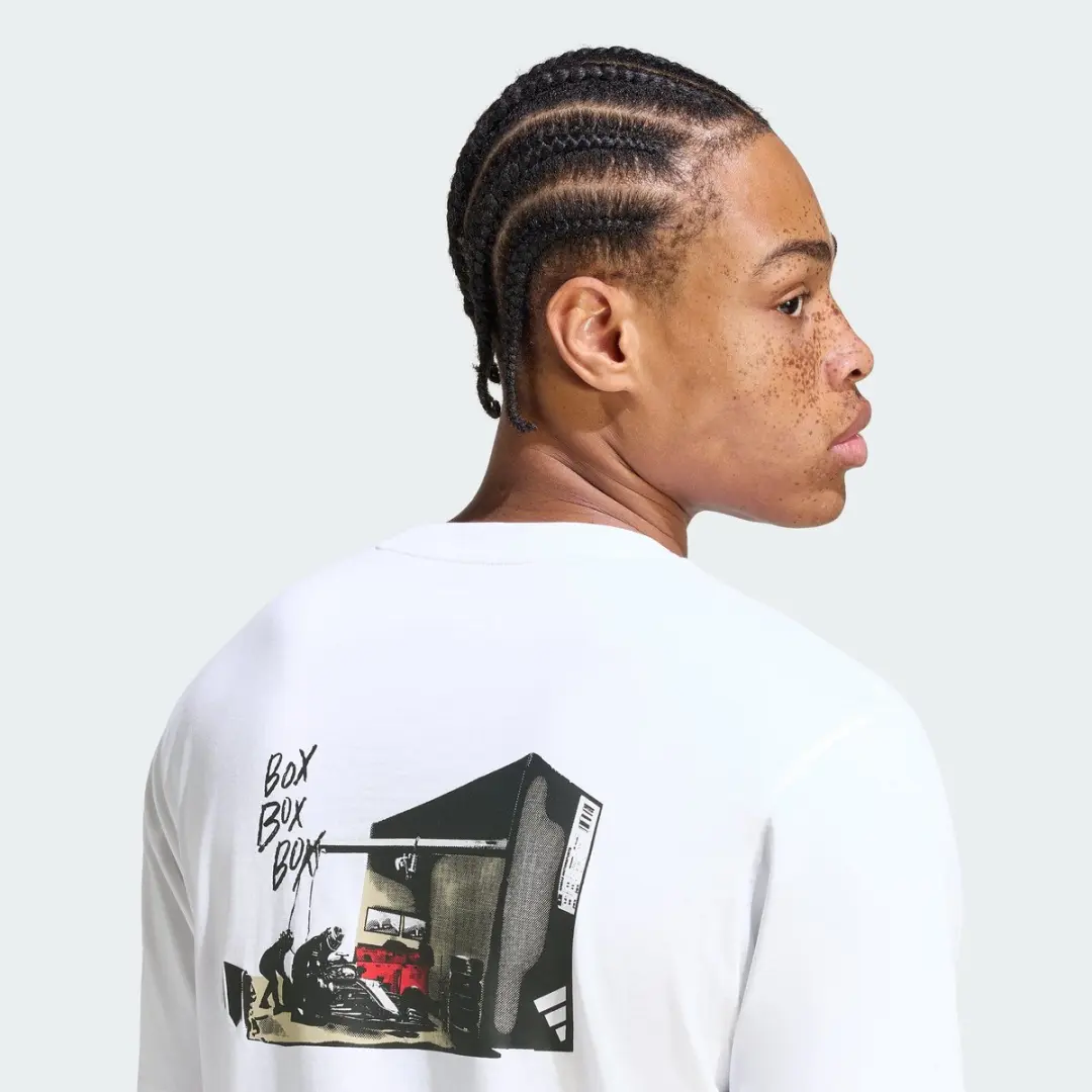adidas Motorsport Box 3 Graphic T-Shirt - Heren - Wit - afbeelding 3 van 6