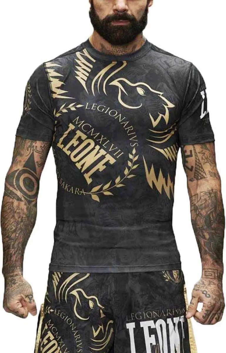 Leone1947 Legionarivs T-shirt Met Korte Mouwen Zwart XL Man