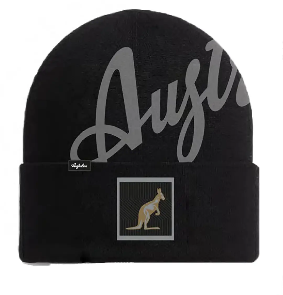 Australian Archive Beanie Jacquard Zwart