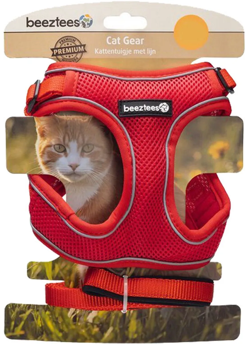 Beeztees Parinca Kattentuig - Rood M/L