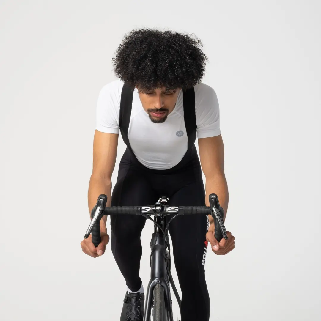 AGU Comfort Plus Bibtight Fietsbroek Heren - Winddicht - Zwart - afbeelding 5 van 6