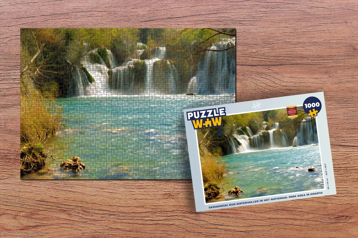 PuzzleWow Skradinski Buk Krka Legpuzzel 1000 Stuks - Multicolor