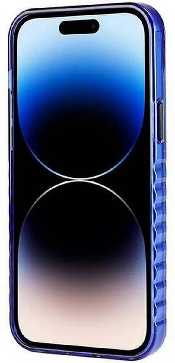 Audi IML Grille Pattern Back Case MagSafe iPhone 14 Pro Max - Blauw - afbeelding 2 van 6