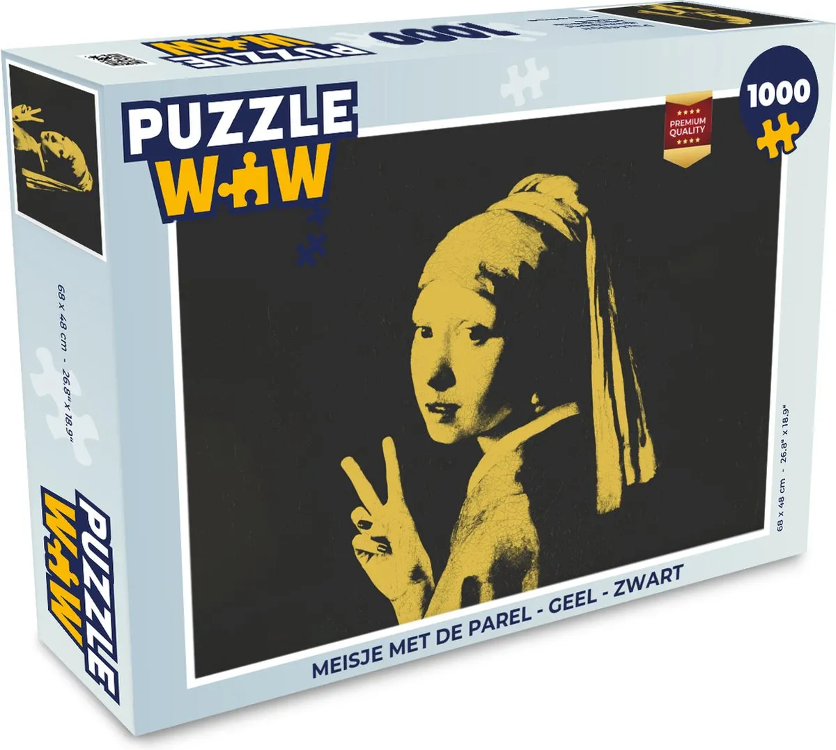 PuzzleWow Meisje met de Parel Legpuzzel 1000 Stuks