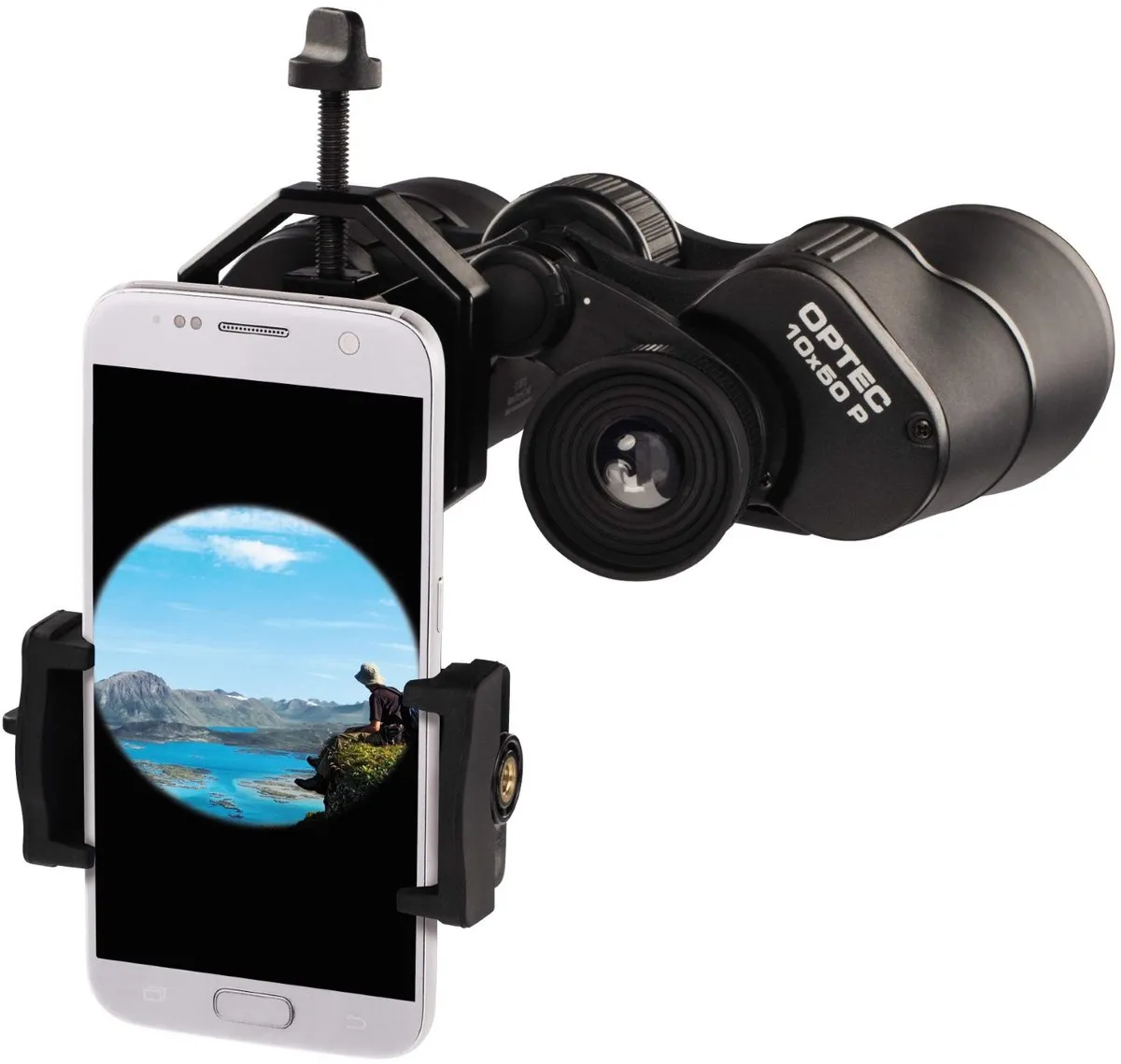 Hama Smartphonehouder voor Verrekijker/Telescoop - Ø 2,5-4,8cm - Wit