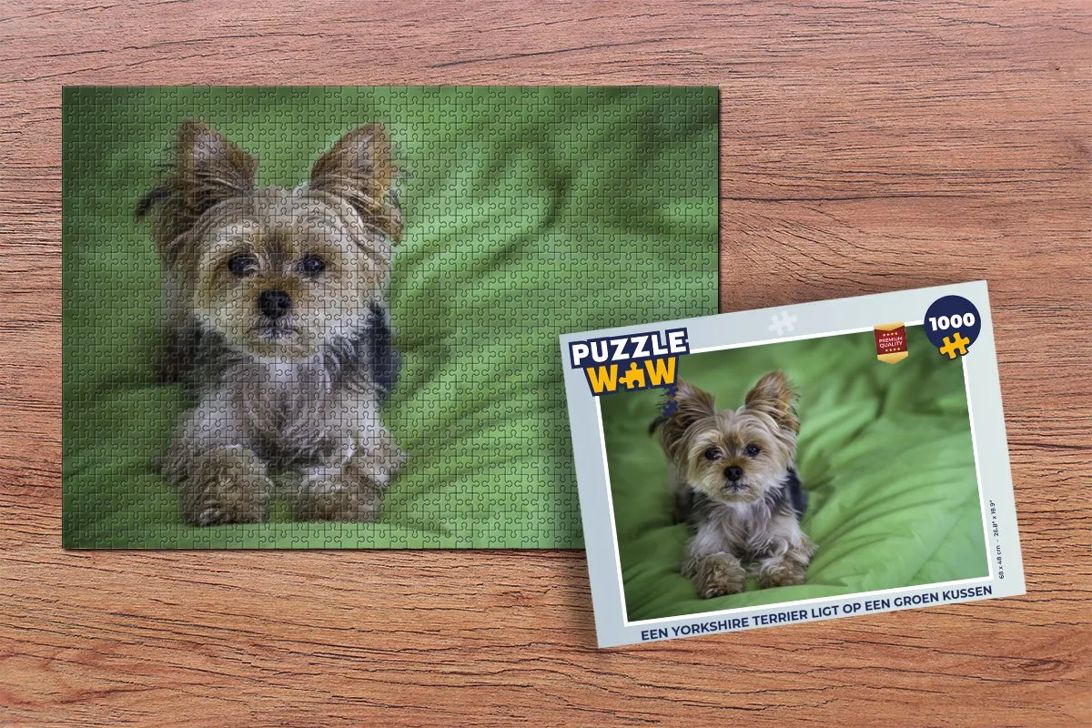 PuzzleWow Yorkshire Terrier Legpuzzel 1000 Stuks - Multicolor