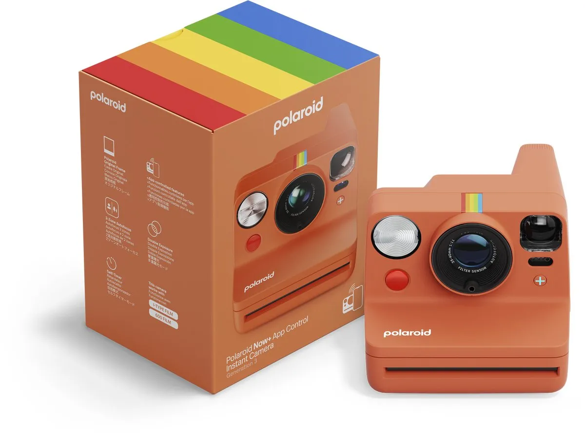 Polaroid Now+ Gen 3 Coral - i-Type Filmcamera
