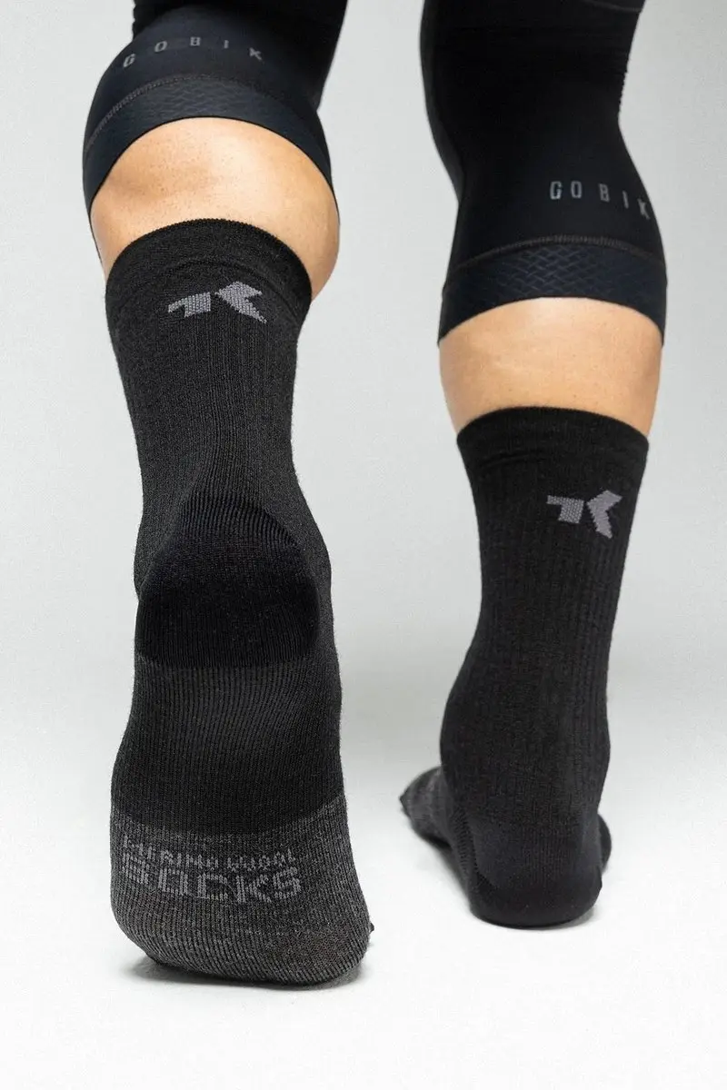 Gobik Winter Merino Fietssokken - Coal - L/XL - afbeelding 2 van 6