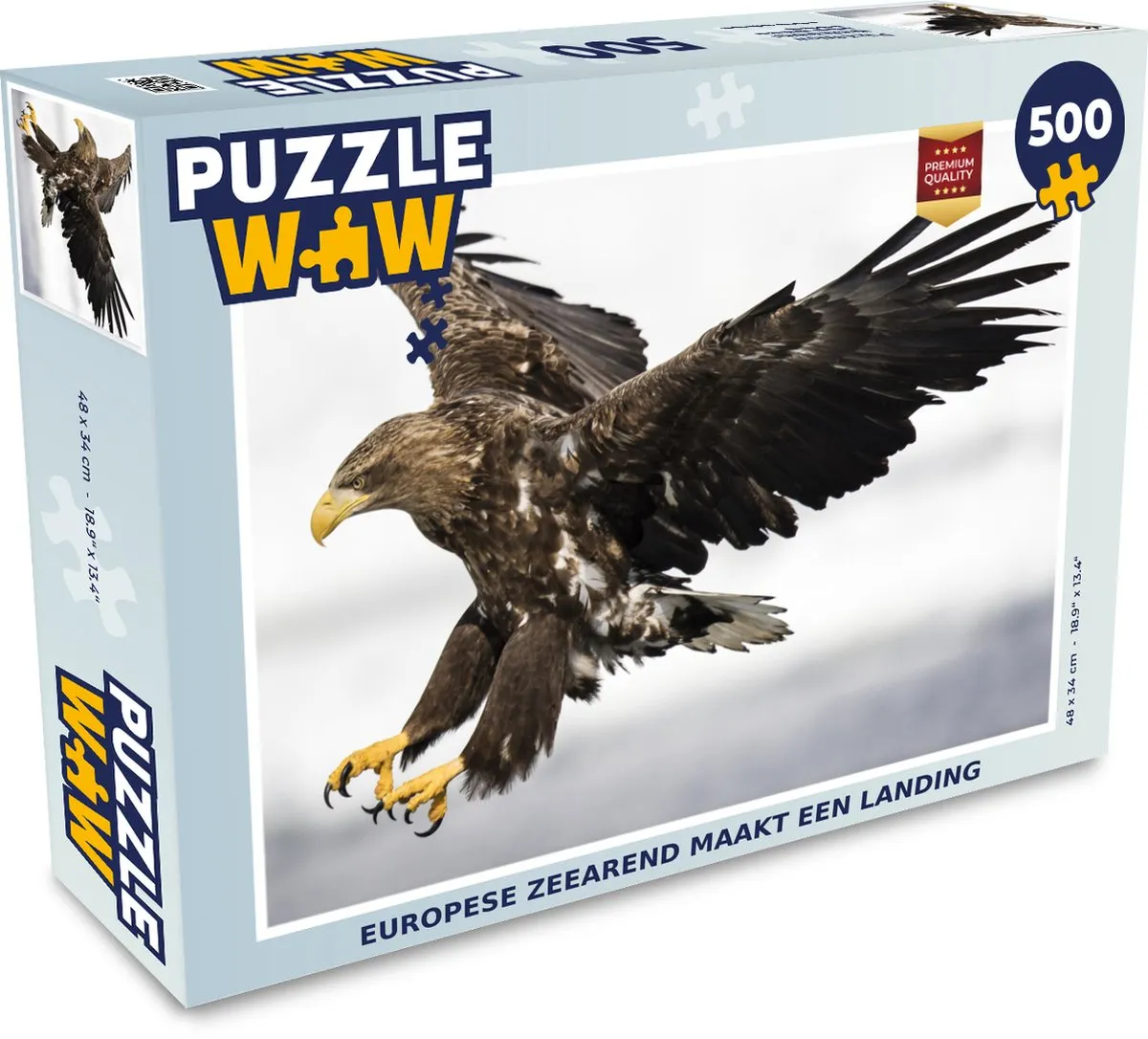 PuzzleWow Europese Zeearend Landing Legpuzzel 500 Stuks