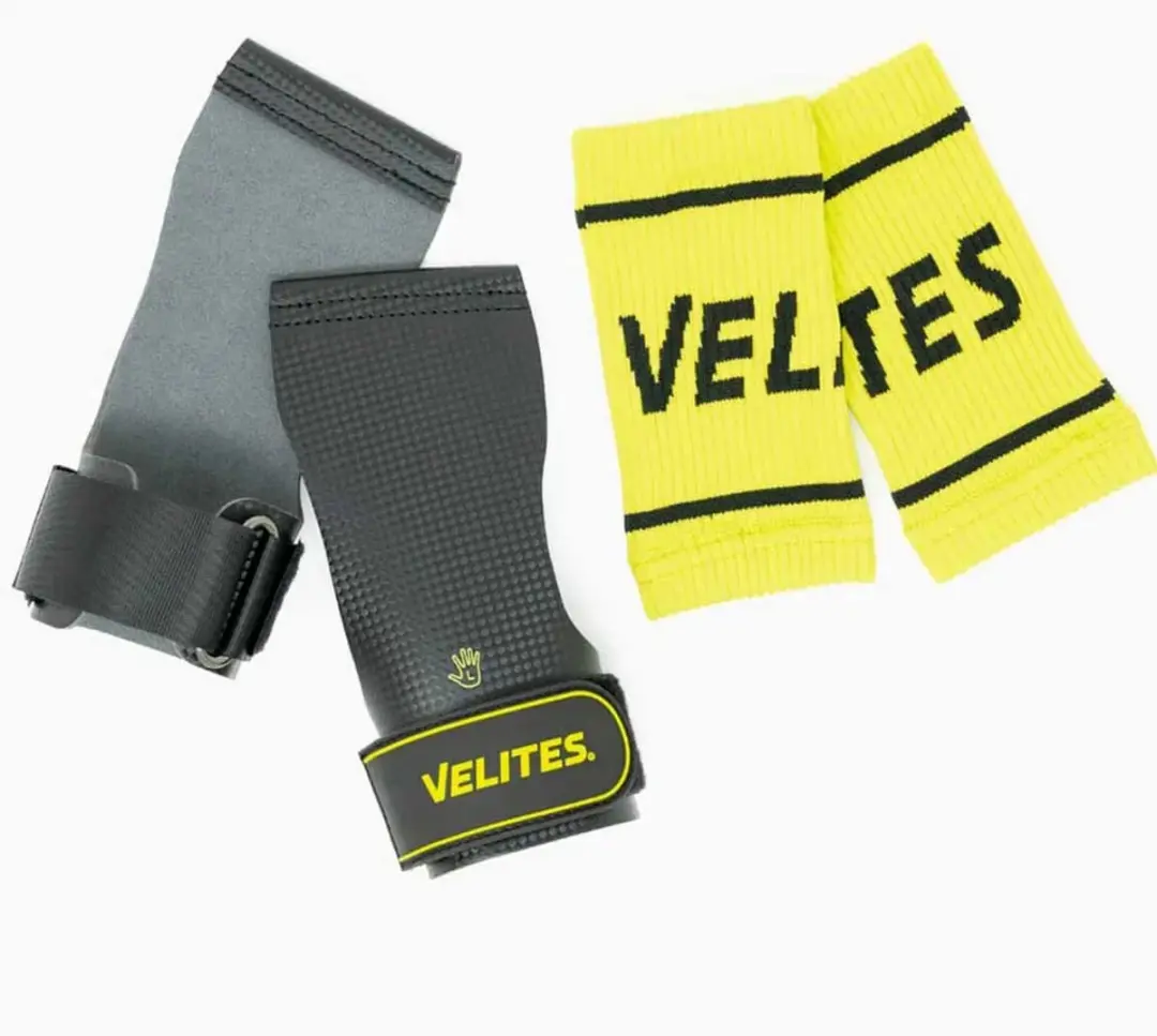 Velites Quad Pro Hand Grips – CrossFit Handbeschermers voor Chalk – Carbon – M - afbeelding 3 van 4