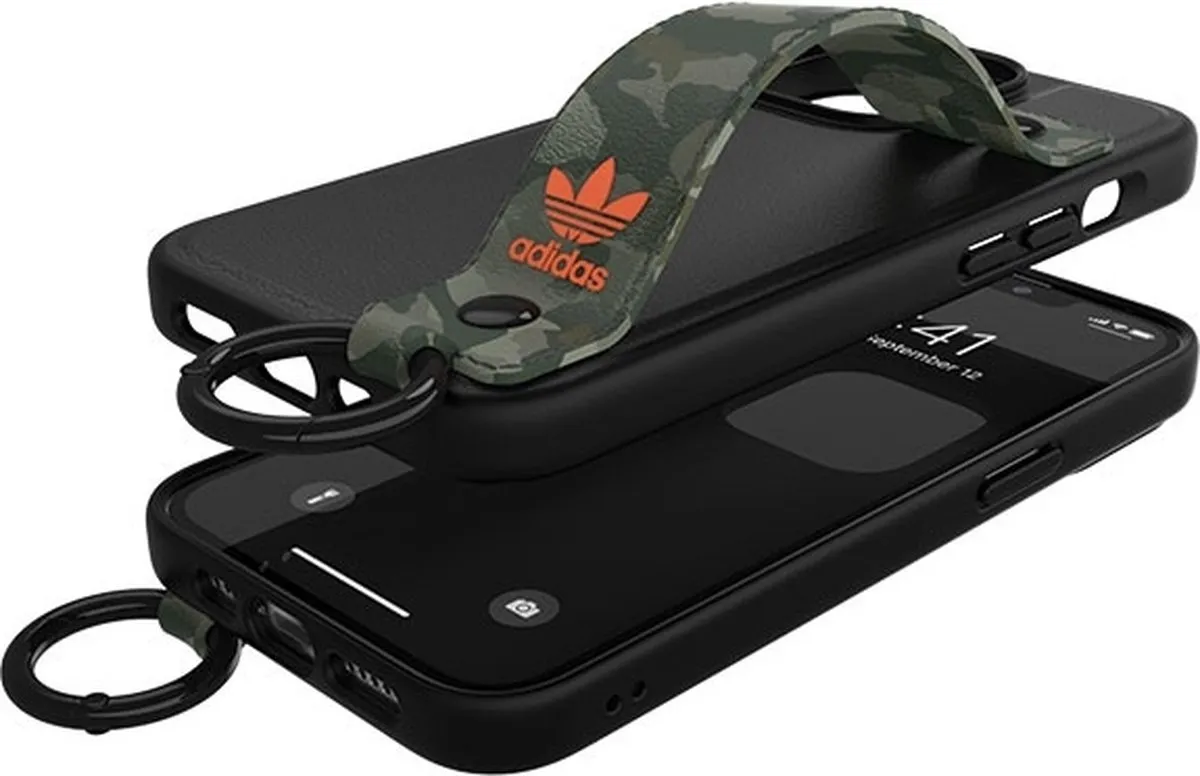 Adidas - OR - Handriemhoes voor iPhone - 13 - Pro - /13 - zwart-groen/zwart-groen - 47111