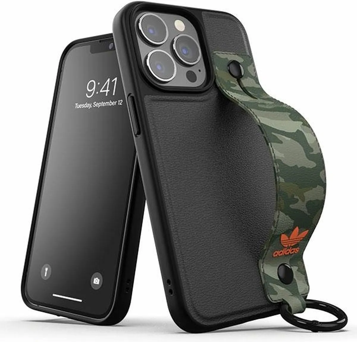 Adidas - OR - Handriemhoes voor iPhone - 13 - Pro - /13 - zwart-groen/zwart-groen - 47111