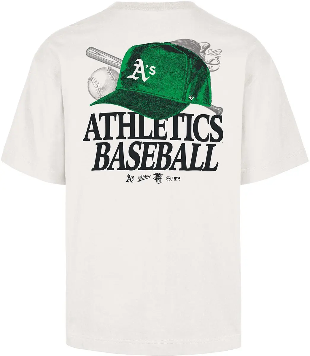 47Brand MLB Athletics Honkbal T-shirt Inthepaper Foundation - Grijs - afbeelding 3 van 6