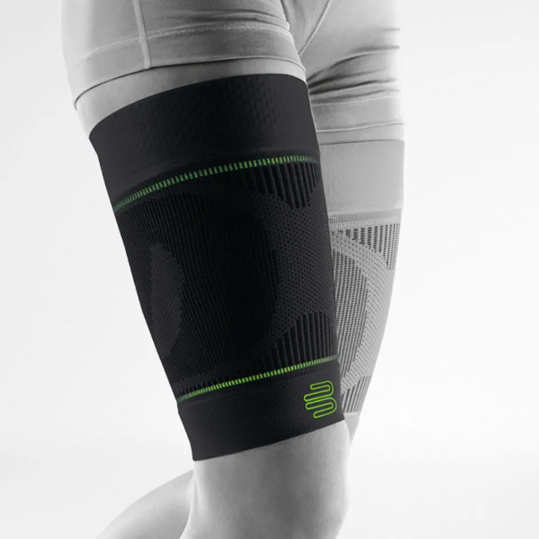 Bauerfeind Sport Compressie Hamstringsleeve - Compressiesleeve Bovenbeen - Bovenbeenbrace - Maat XL - Zwart - Korte Kous - afbeelding 6 van 6