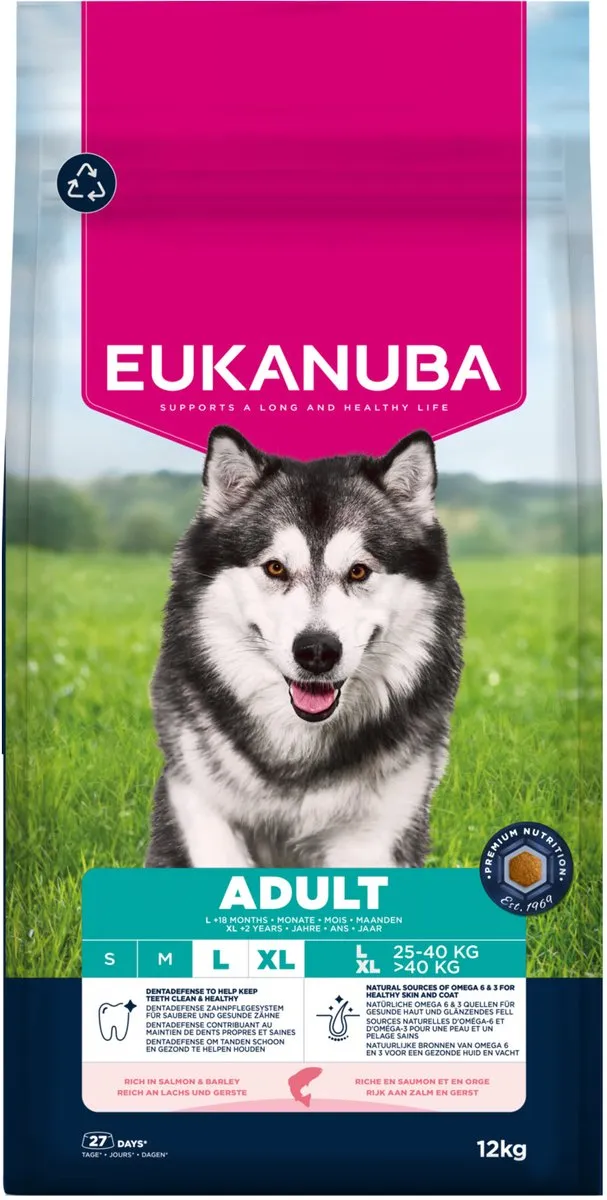 Eukanuba Adult Large Breed Hondenbrokken Zalm Gerst 12kg