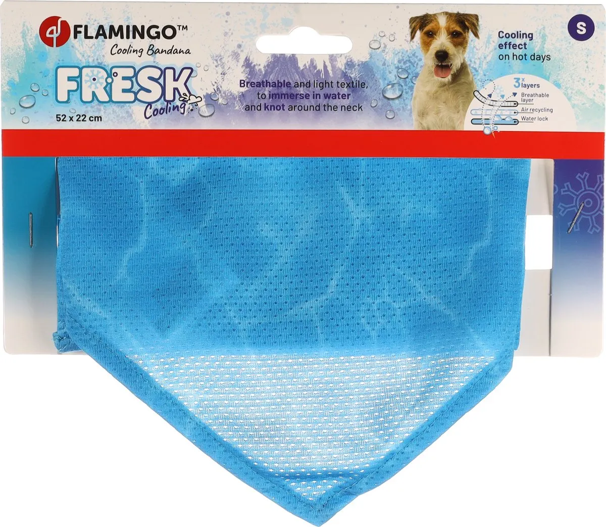 Flamingo Fresk Inou Koelbandana Honden Blauw S