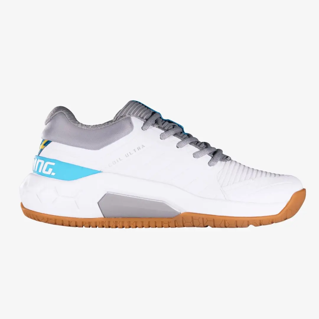 Salming Recoil Ultra Indoor schoenen dames - Wit/Grijs/Cyaan - afbeelding 3 van 4