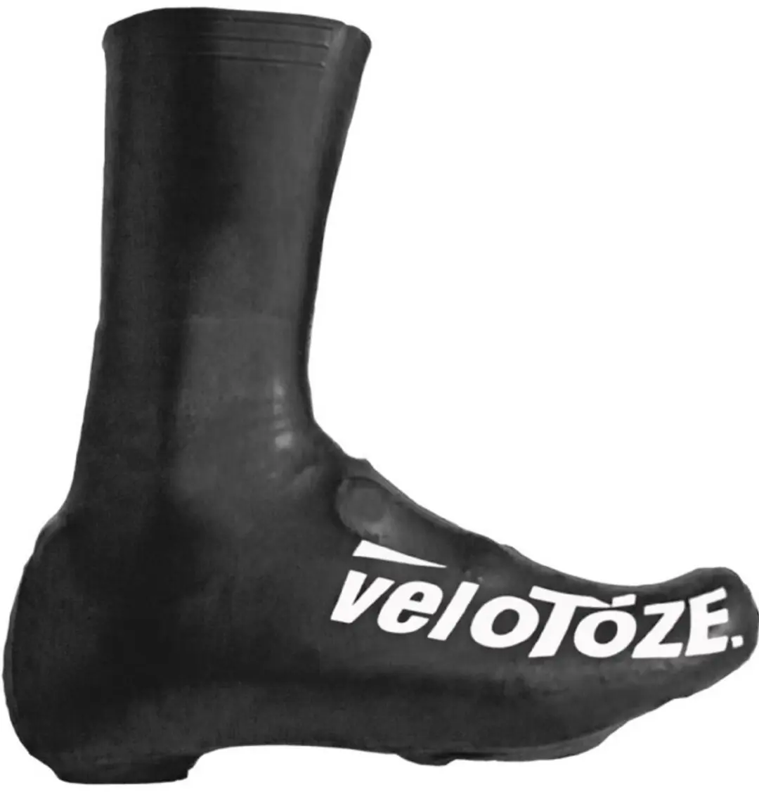 Velotoze Overschoenen Road 2.0 Hoog Rubber Zwart Maat S