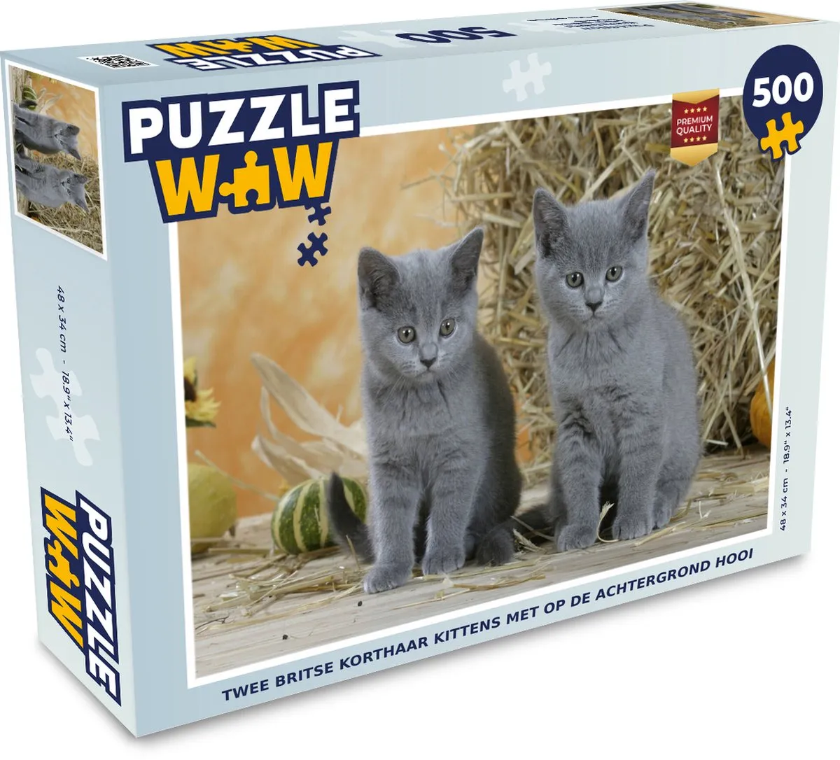 PuzzleWow Legpuzzel Twee Britse Kortharen 500 Stuks