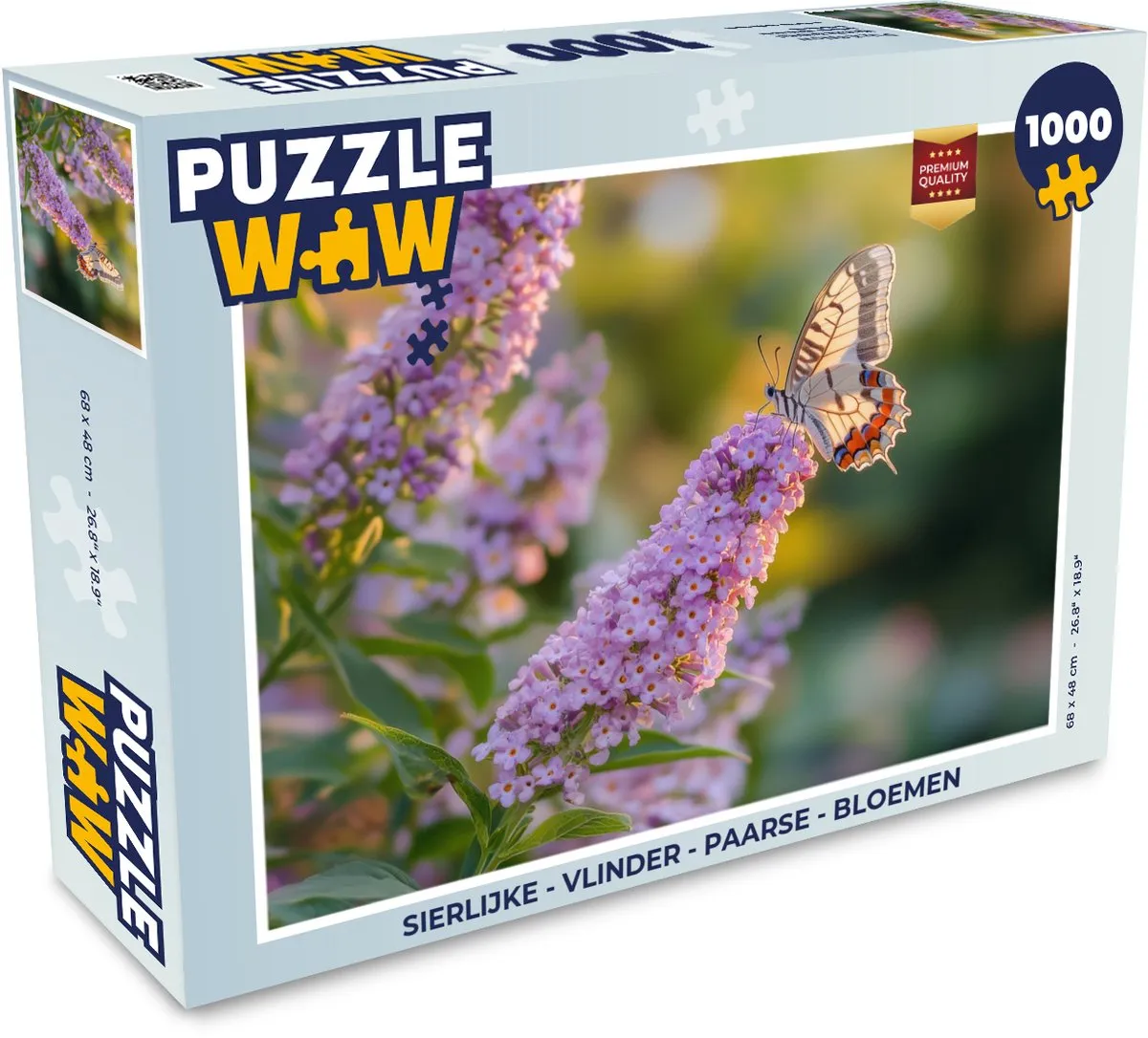 PuzzleWow Vlinder Bloemen Legpuzzel 1000 Stuks