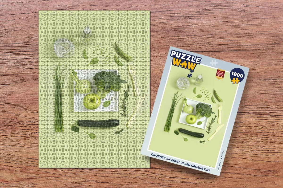 PuzzleWow Groente en fruit Legpuzzel 1000 Stuks - Multicolor