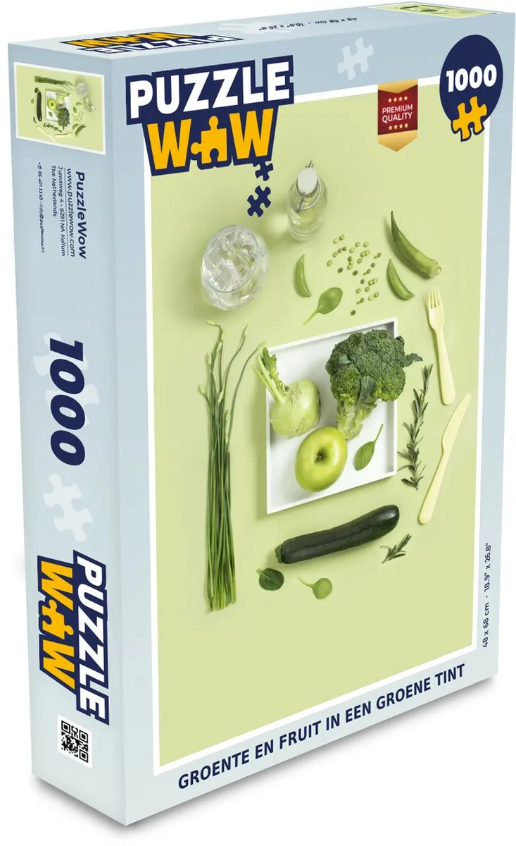 PuzzleWow Groente en fruit Legpuzzel 1000 Stuks