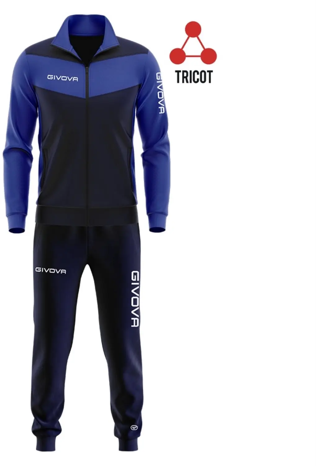 Trainingspak Navy/Royal blauw, GIVOVA, maat S