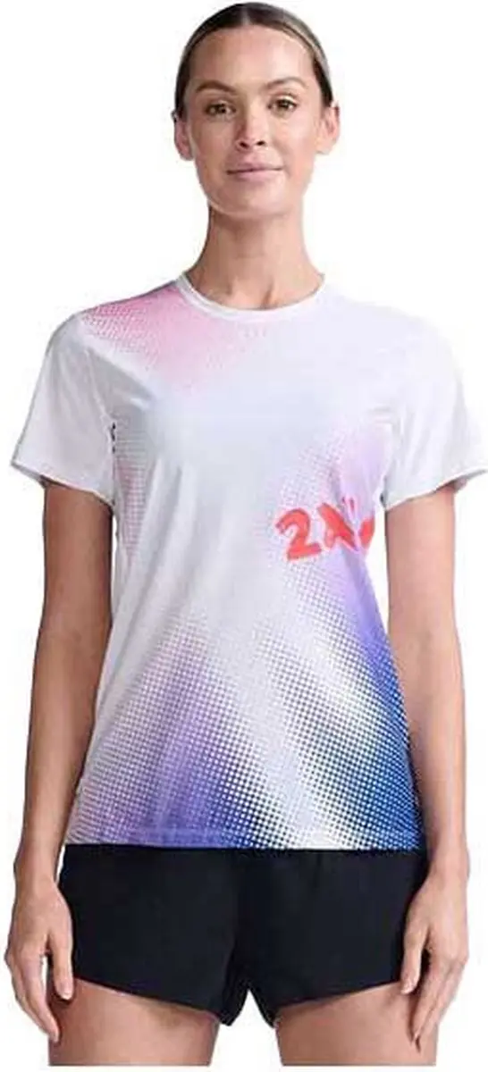 2xu Light Speed T-shirt Met Korte Mouwen Wit L Vrouw